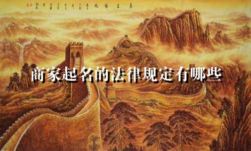 商家起名的法律规定有哪些
