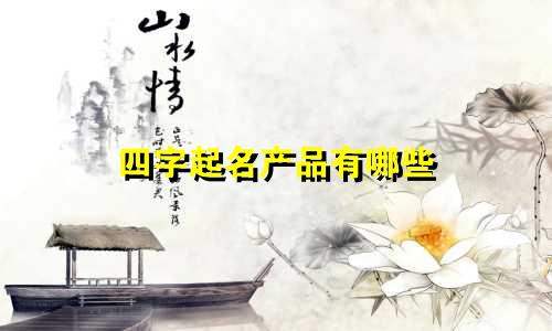 四字起名产品有哪些