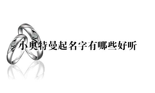 小奥特曼起名字有哪些好听