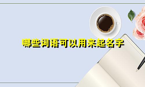 哪些词语可以用来起名字
