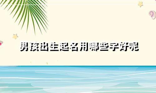 男孩出生起名用哪些字好呢