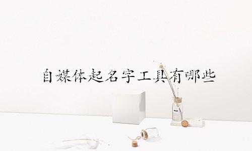 自媒体起名字工具有哪些
