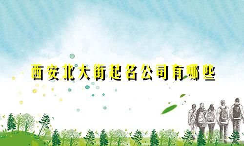 西安北大街起名公司有哪些