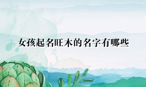女孩起名旺木的名字有哪些