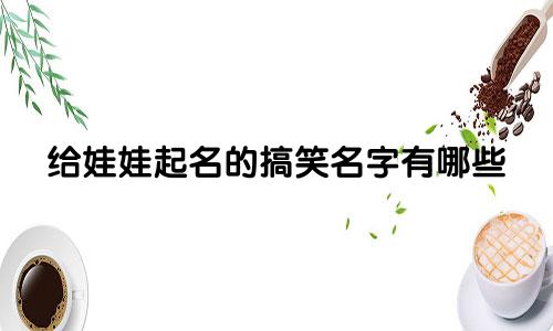 给娃娃起名的搞笑名字有哪些