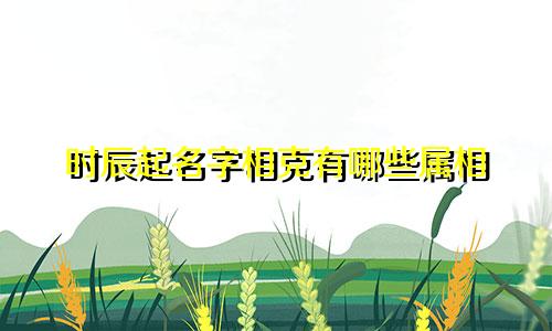 时辰起名字相克有哪些属相