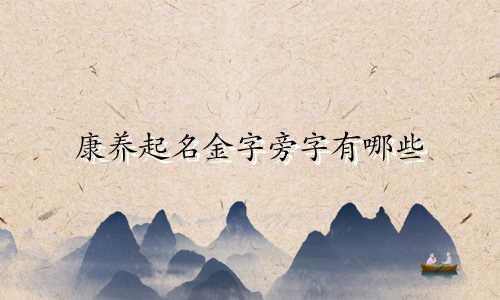 康养起名金字旁字有哪些