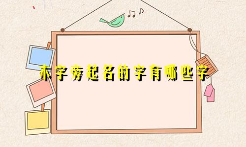 木字旁起名的字有哪些字