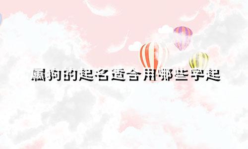 属狗的起名适合用哪些字起