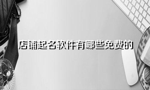 店铺起名软件有哪些免费的