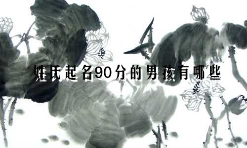 姓氏起名90分的男孩有哪些