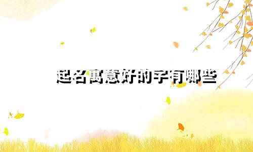 晊起名寓意好的字有哪些