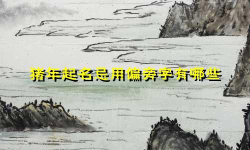 猪年起名忌用偏旁字有哪些