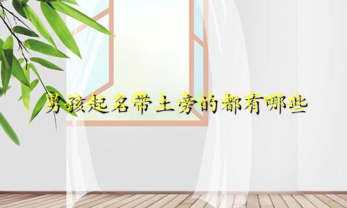 男孩起名带土旁的都有哪些