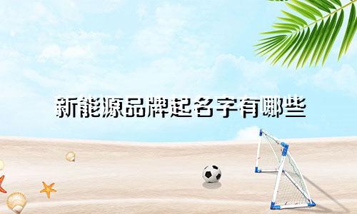 新能源品牌起名字有哪些