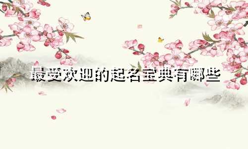 最受欢迎的起名宝典有哪些