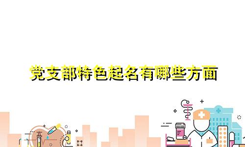 党支部特色起名有哪些方面