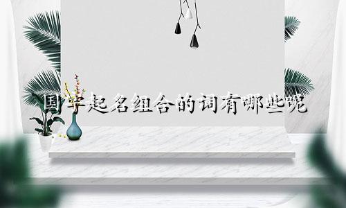 国字起名组合的词有哪些呢