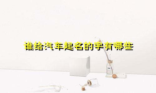谁给汽车起名的字有哪些