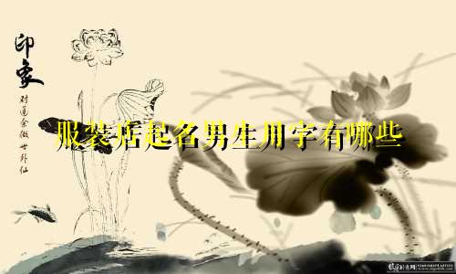 服装店起名男生用字有哪些