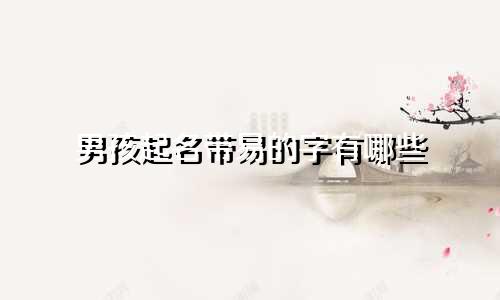 男孩起名带易的字有哪些