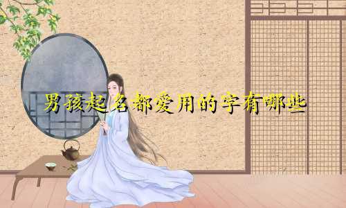 男孩起名都爱用的字有哪些