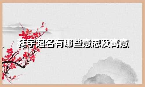 蕤字起名有哪些意思及寓意