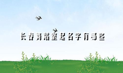长春舞蹈室起名字有哪些