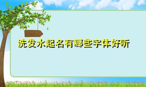 洗发水起名有哪些字体好听