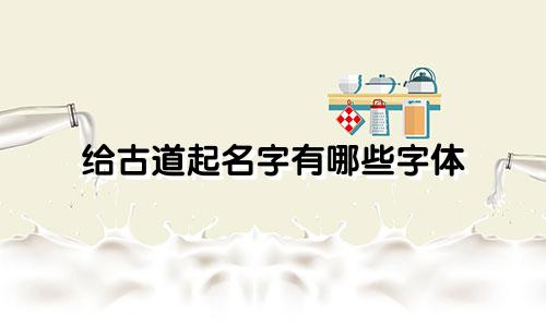 给古道起名字有哪些字体