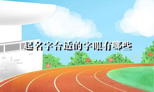 起名字合适的字眼有哪些
