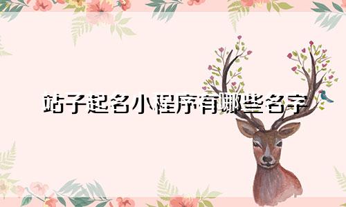 站子起名小程序有哪些名字
