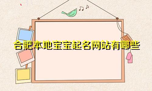 合肥本地宝宝起名网站有哪些