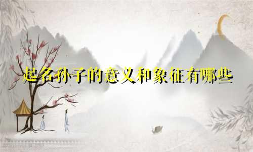 起名孙子的意义和象征有哪些