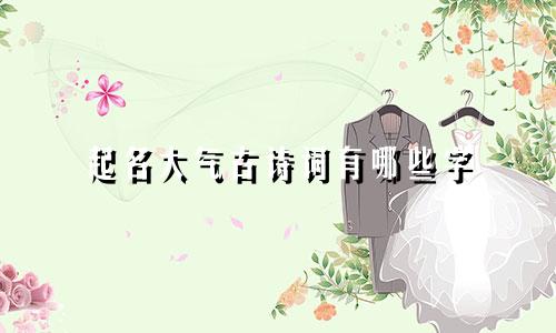 起名大气古诗词有哪些字