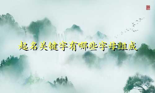 起名关键字有哪些字母组成