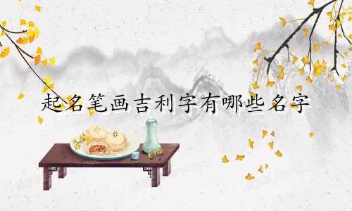 起名笔画吉利字有哪些名字