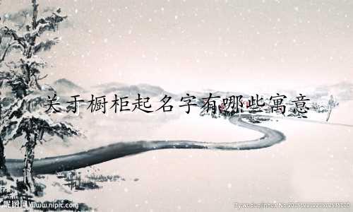 关于橱柜起名字有哪些寓意