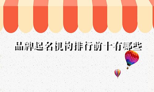 品牌起名机构排行前十有哪些