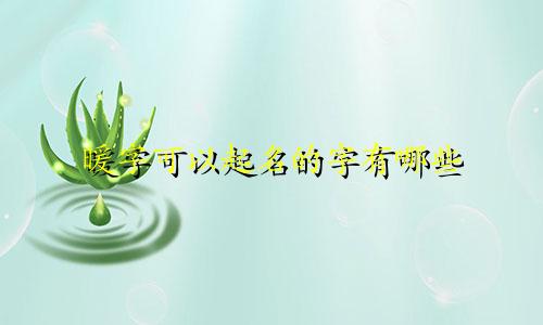 暖字可以起名的字有哪些