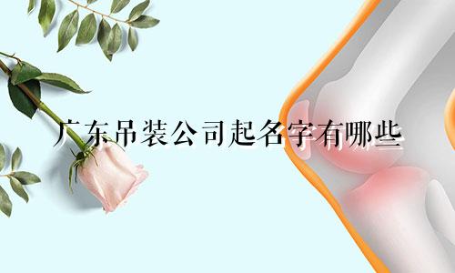 广东吊装公司起名字有哪些