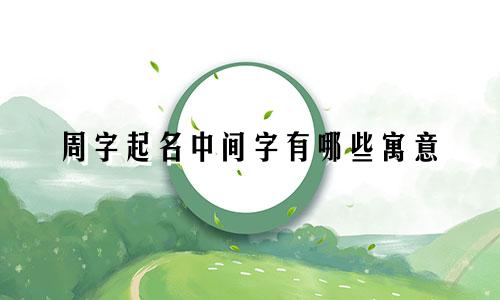 周字起名中间字有哪些寓意