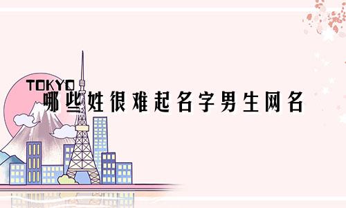 哪些姓很难起名字男生网名
