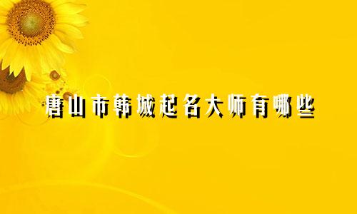 唐山市韩城起名大师有哪些