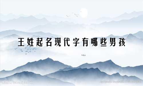 王姓起名现代字有哪些男孩