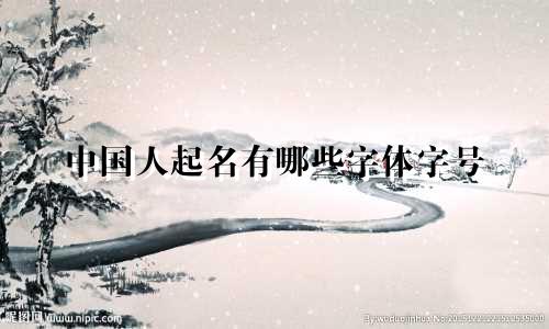 中国人起名有哪些字体字号