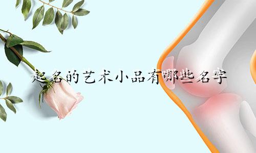 起名的艺术小品有哪些名字