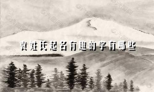 袁姓氏起名有趣的字有哪些