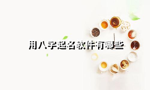 用八字起名软件有哪些
