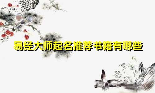 易经大师起名推荐书籍有哪些